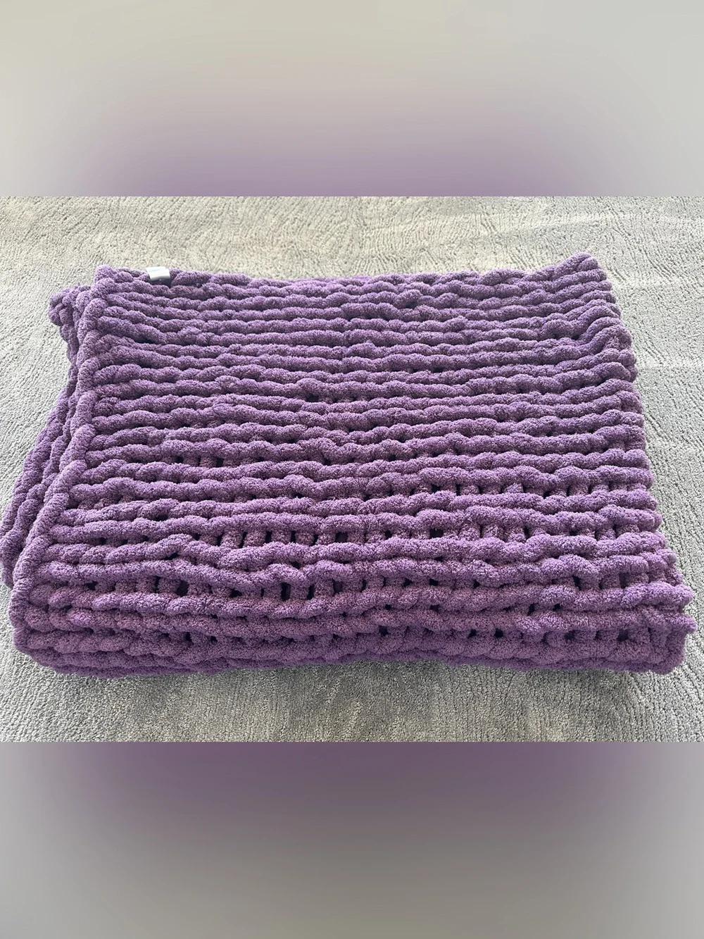 Chunky Knit Throw Blanket - 60”x80” - Like New